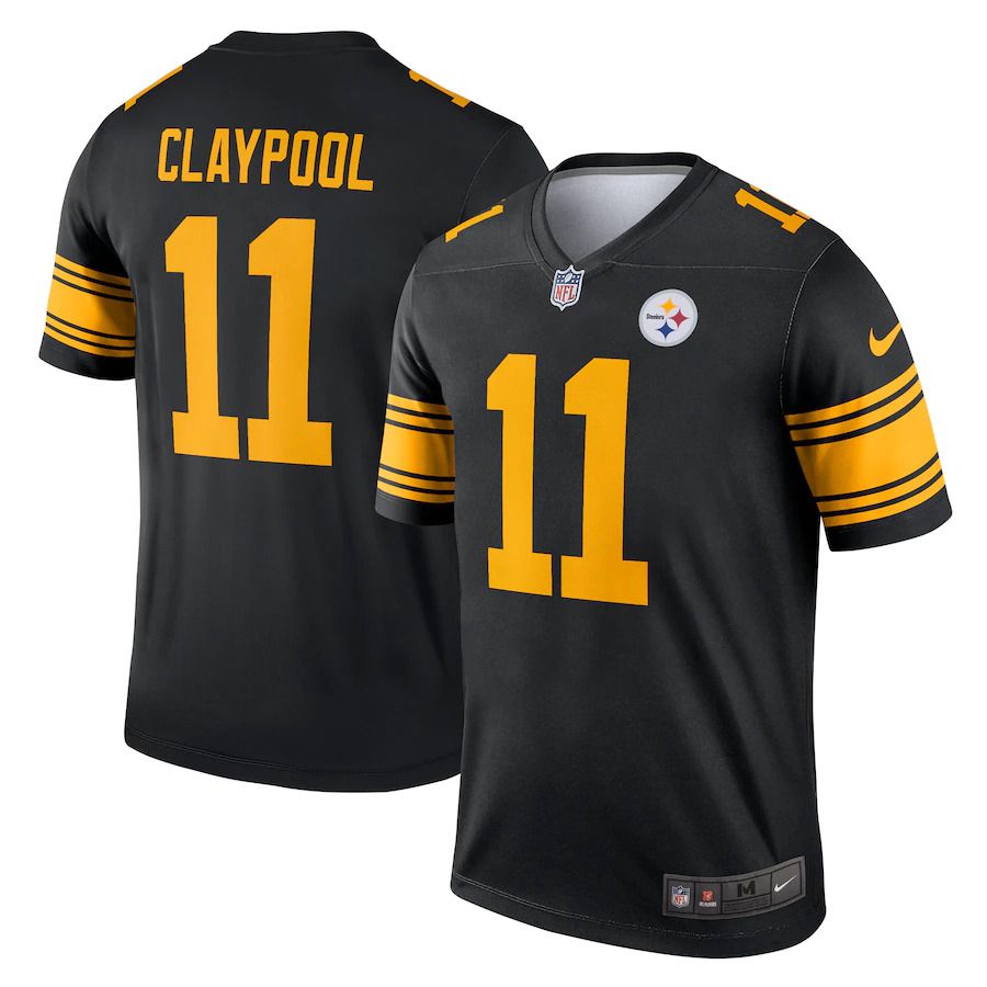 Men Pittsburgh Steelers #11 Chase Claypool Nike Black Alternate Legend NFL Jersey